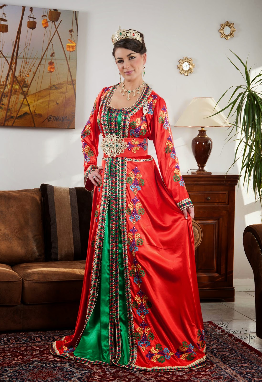 caftan pour mariage en couleur marocain ppur